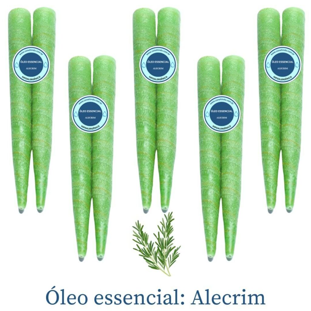 10 Cones Cone Hindu Especial com Óleo Essencial de Alecrim Cone