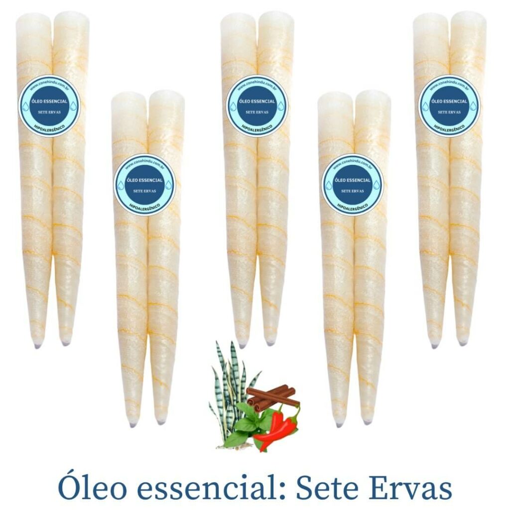 10 Cones Cone Hindu Especial com aroma de 7 ervas com óleos