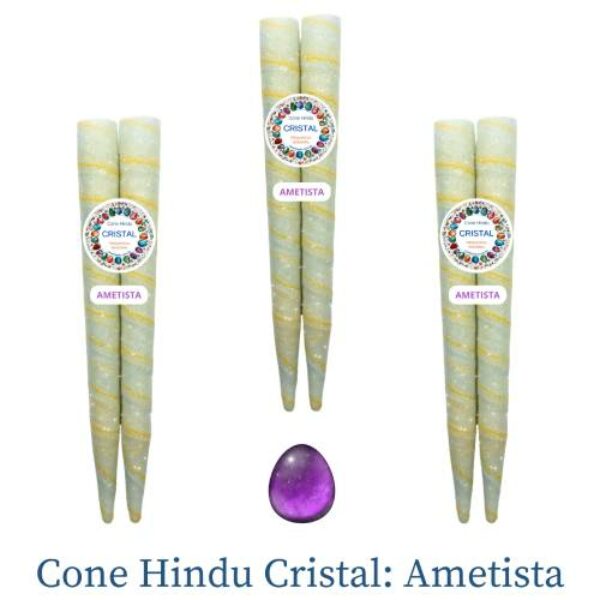 6 Cones - Cone Hindu Cristal Ametista
