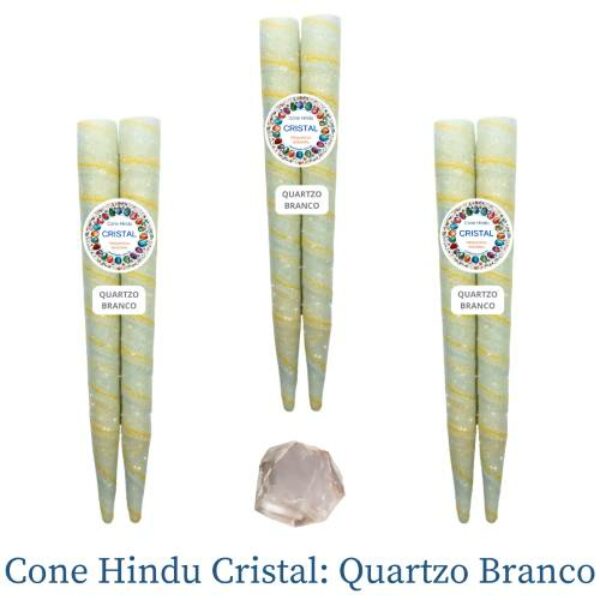 6 Cones - Cone Hindu Cristal Branco