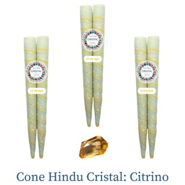 6 Cones - Cone Hindu Cristal Citrino