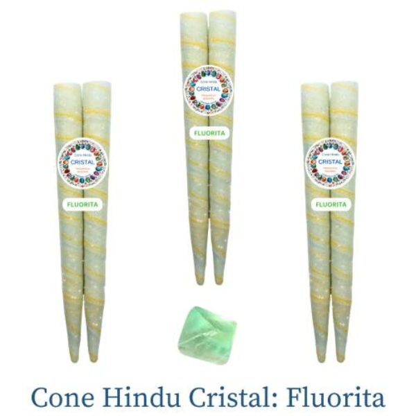 6 Cones - Cone Hindu Cristal Fluorita